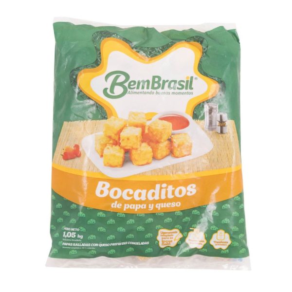 Bocaditos Papa Y Queso Bembrazil Bolsa De 1.05 Kg